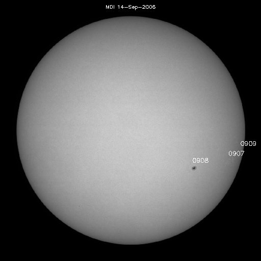 Sunspot regions