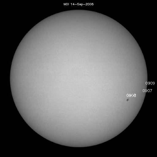 Sunspot regions