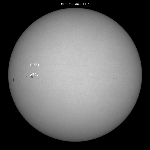 Sunspot regions