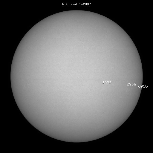 Sunspot regions