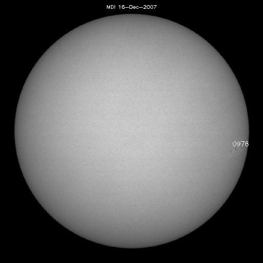 Sunspot regions