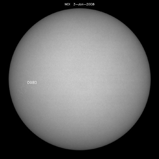 Sunspot regions