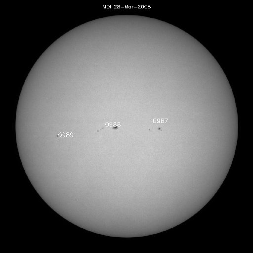 Sunspot regions