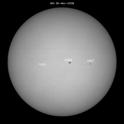 Sunspot regions