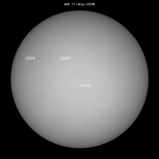 Sunspot regions