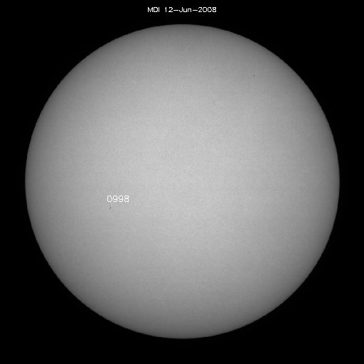 Sunspot regions