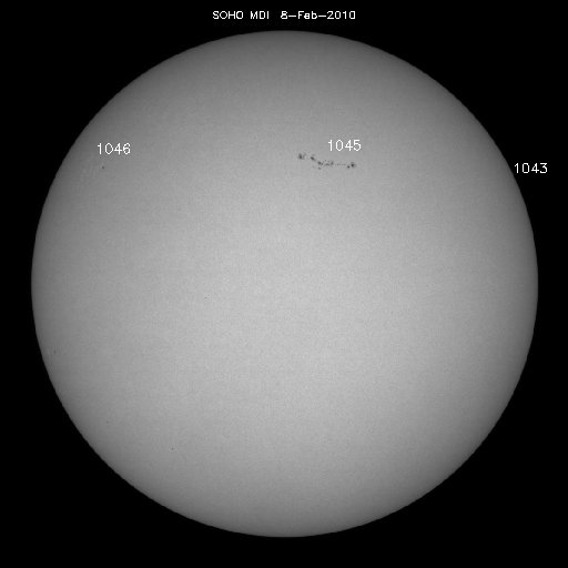 Sunspot regions