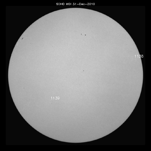 Sunspot regions