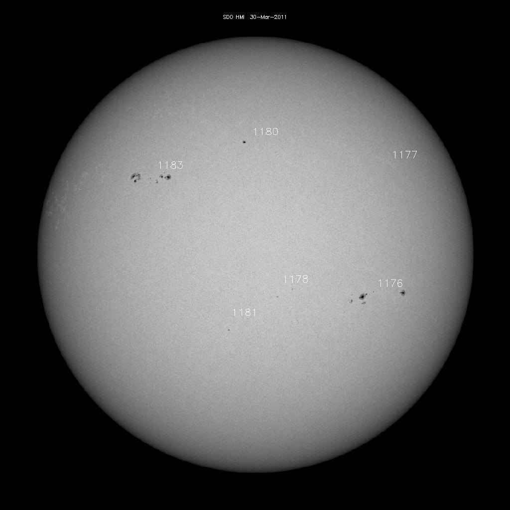 Sunspot regions