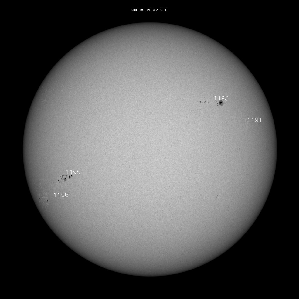 Sunspot regions