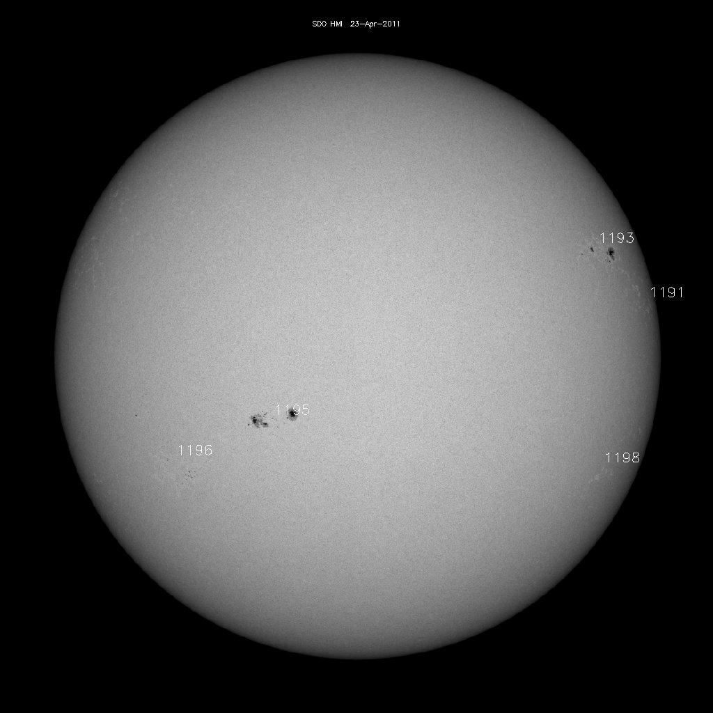 Sunspot regions