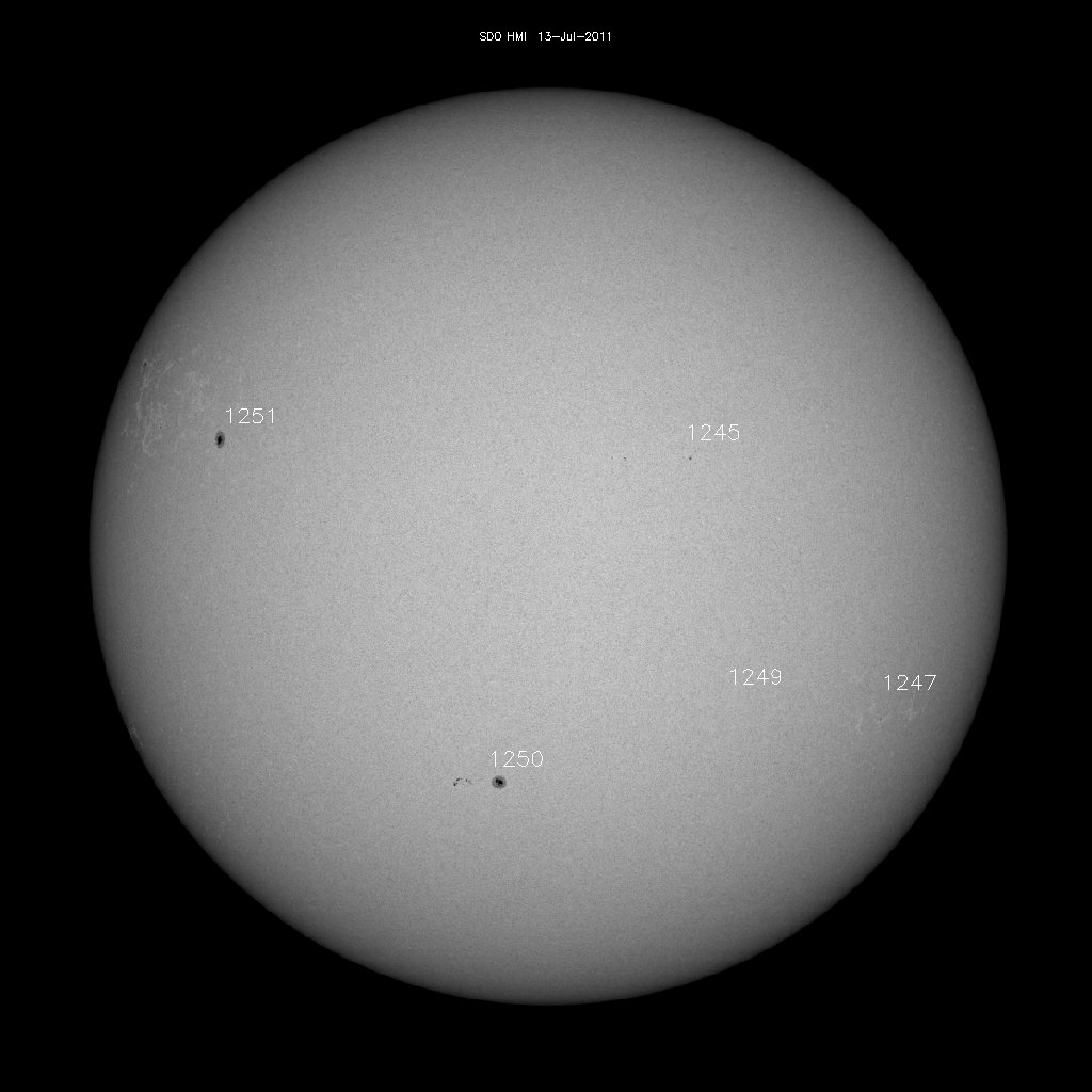 Sunspot regions