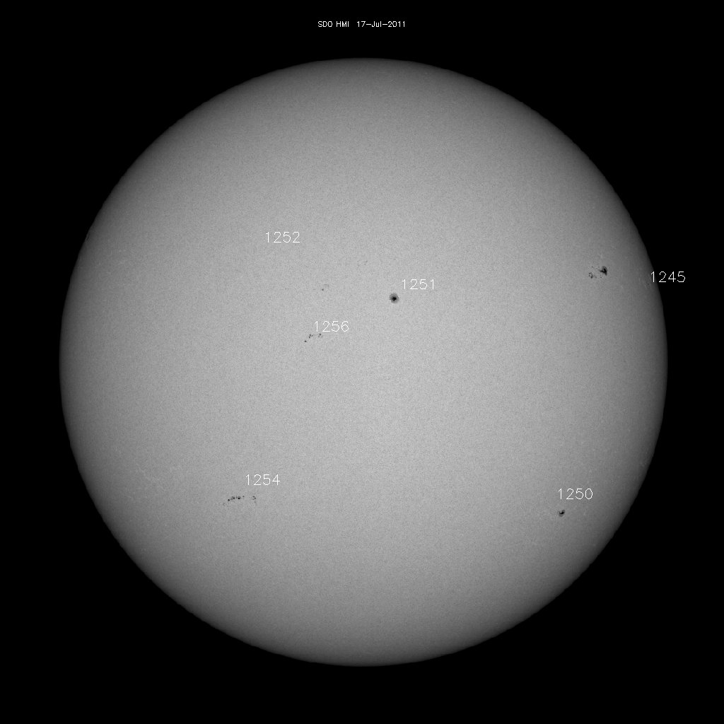 Sunspot regions