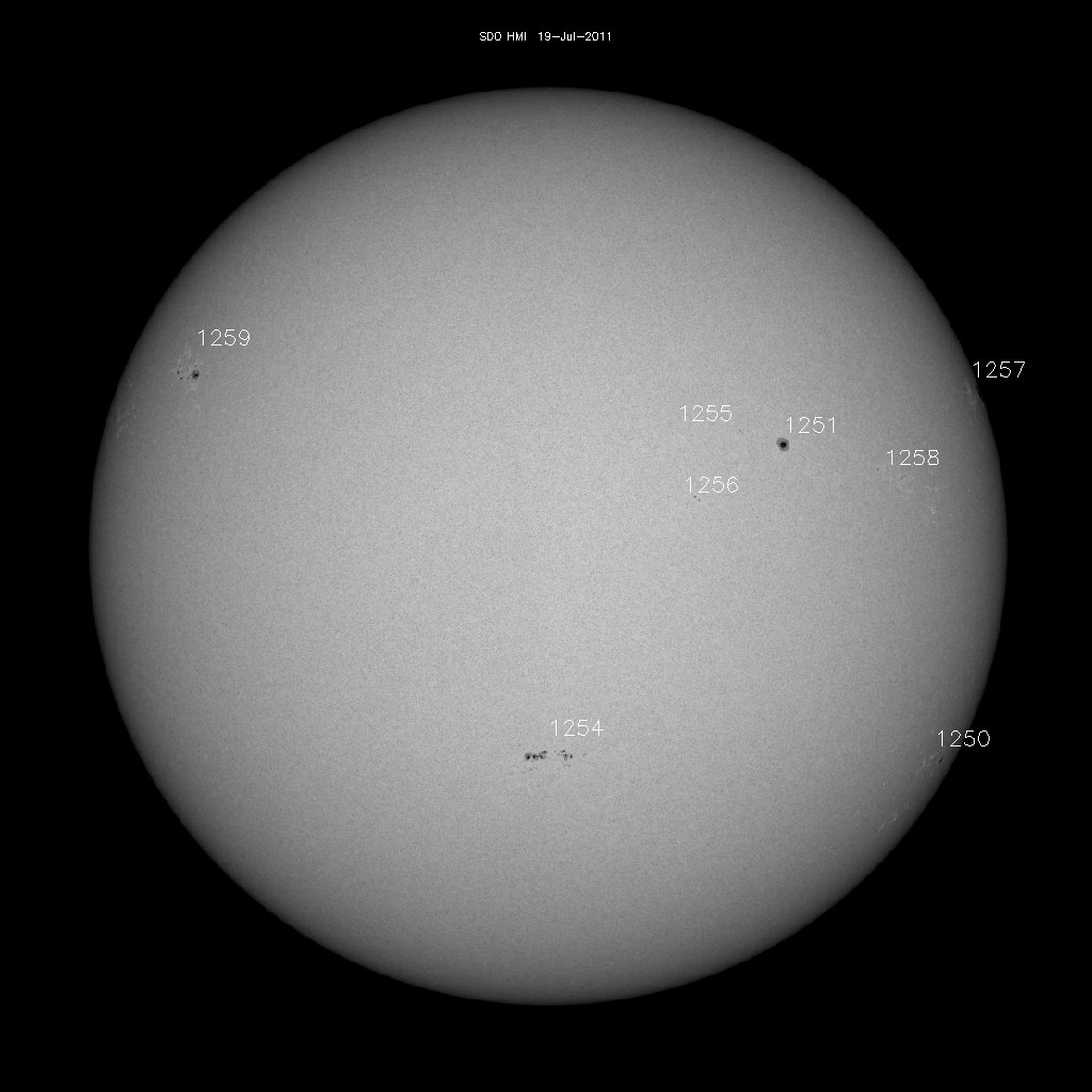 Sunspot regions