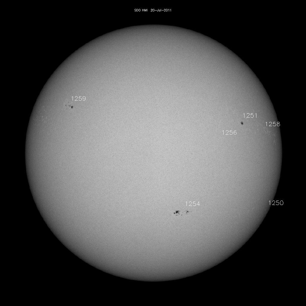 Sunspot regions