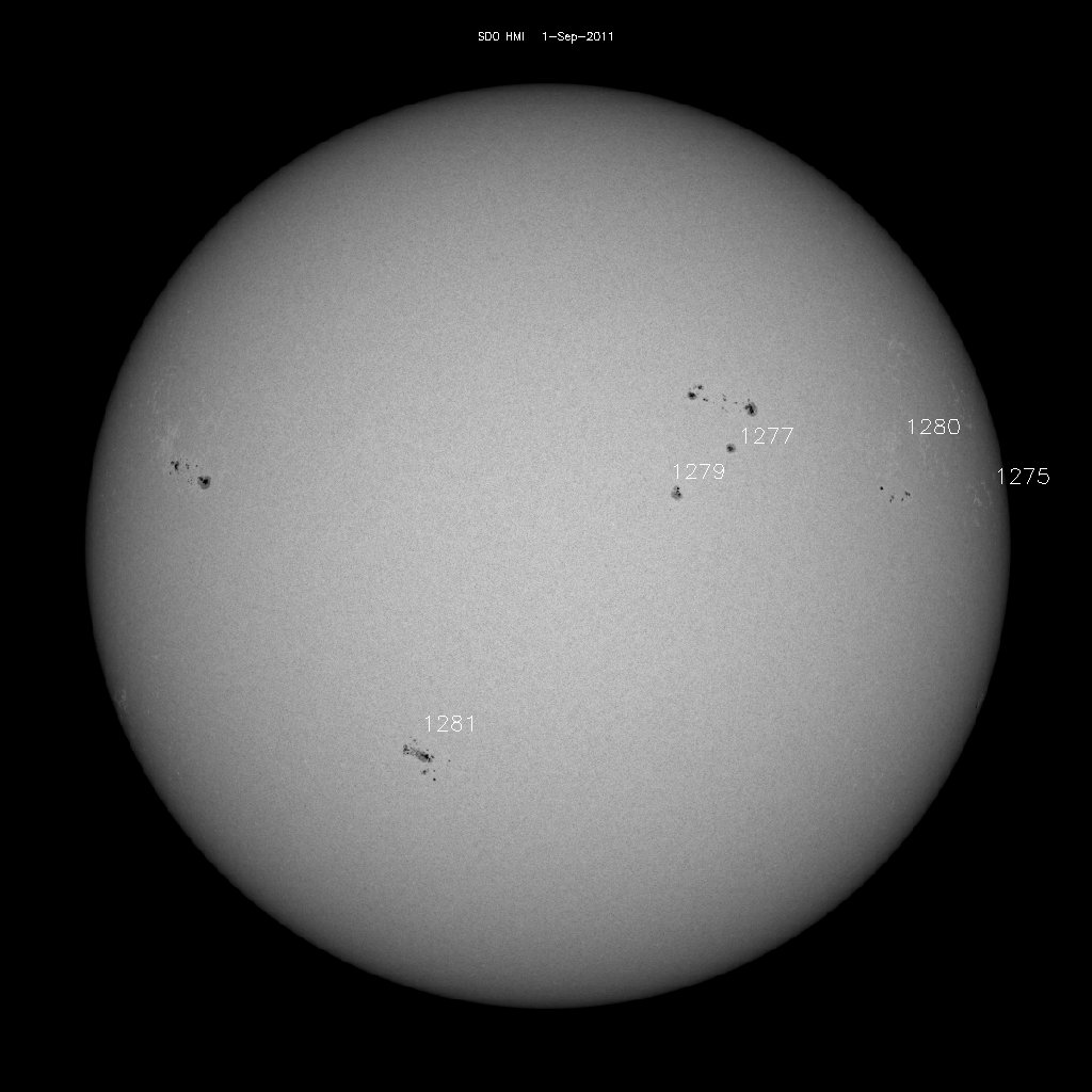 Sunspot regions