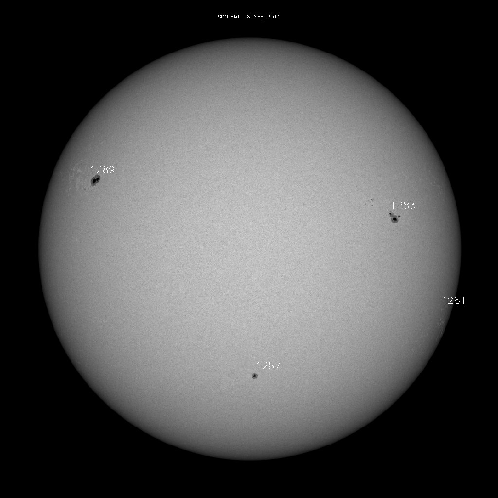 Sunspot regions