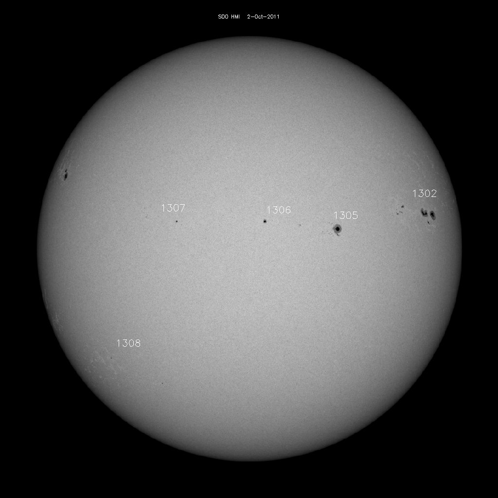 Sunspot regions