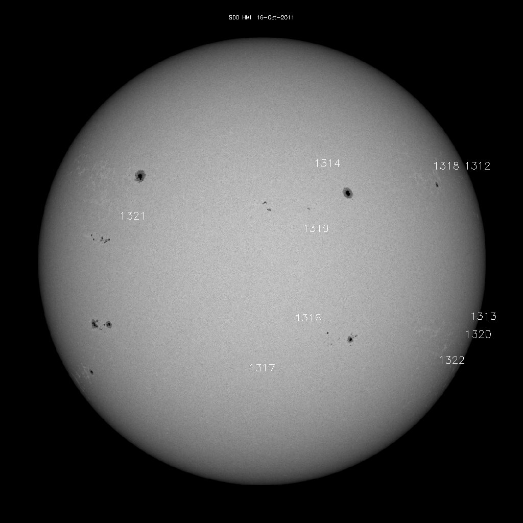 Sunspot regions