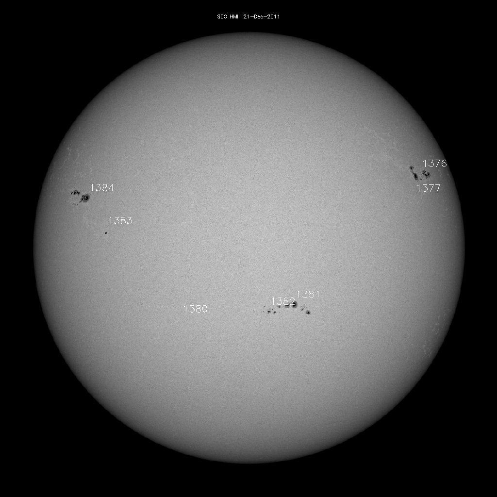 Sunspot regions