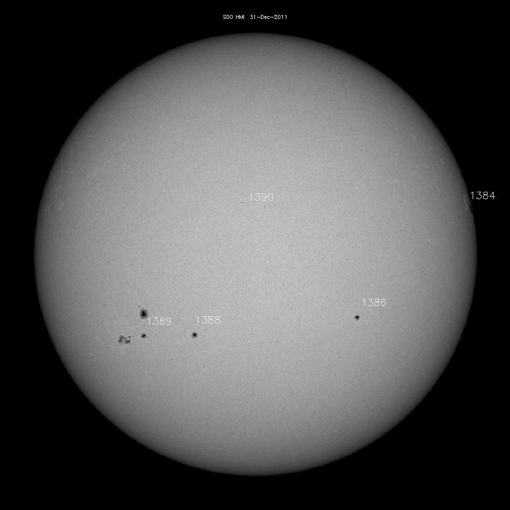 Sunspot regions