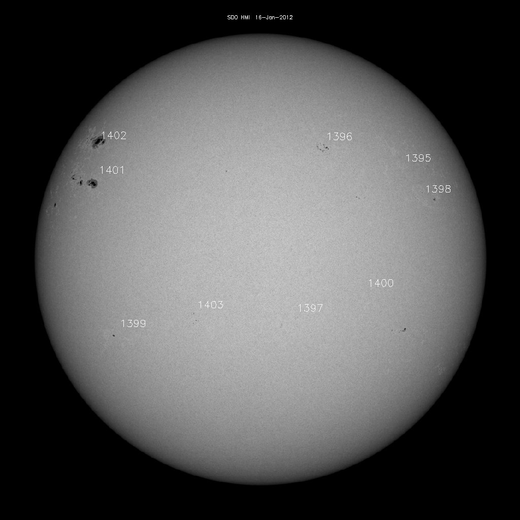 Sunspot regions