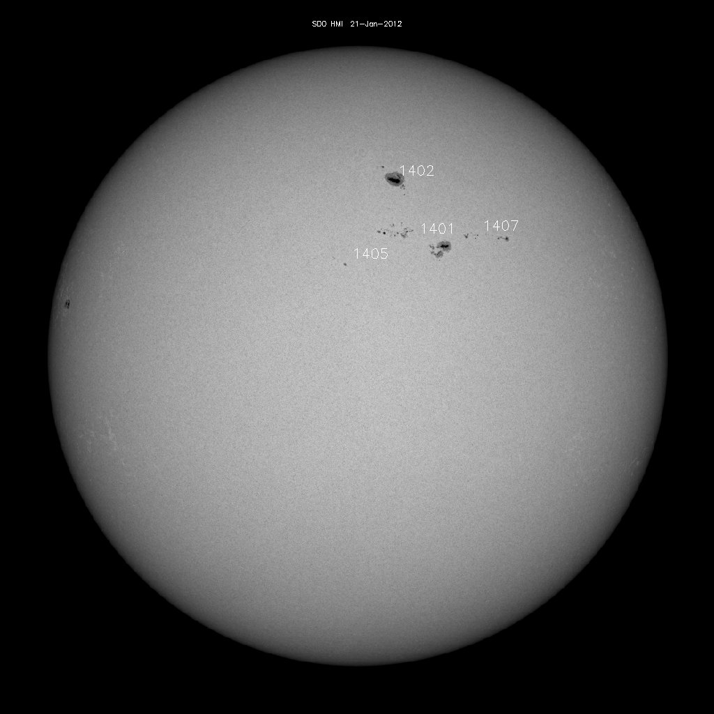 Sunspot regions