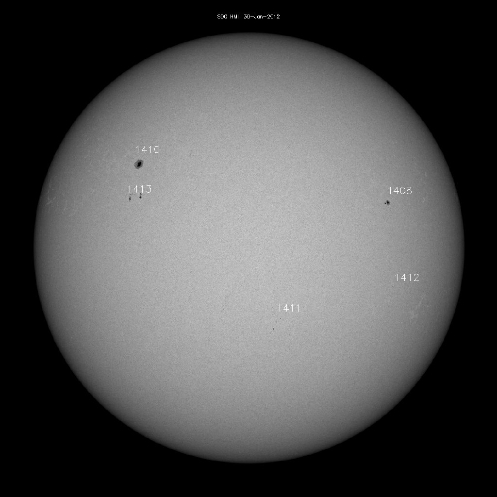 Sunspot regions