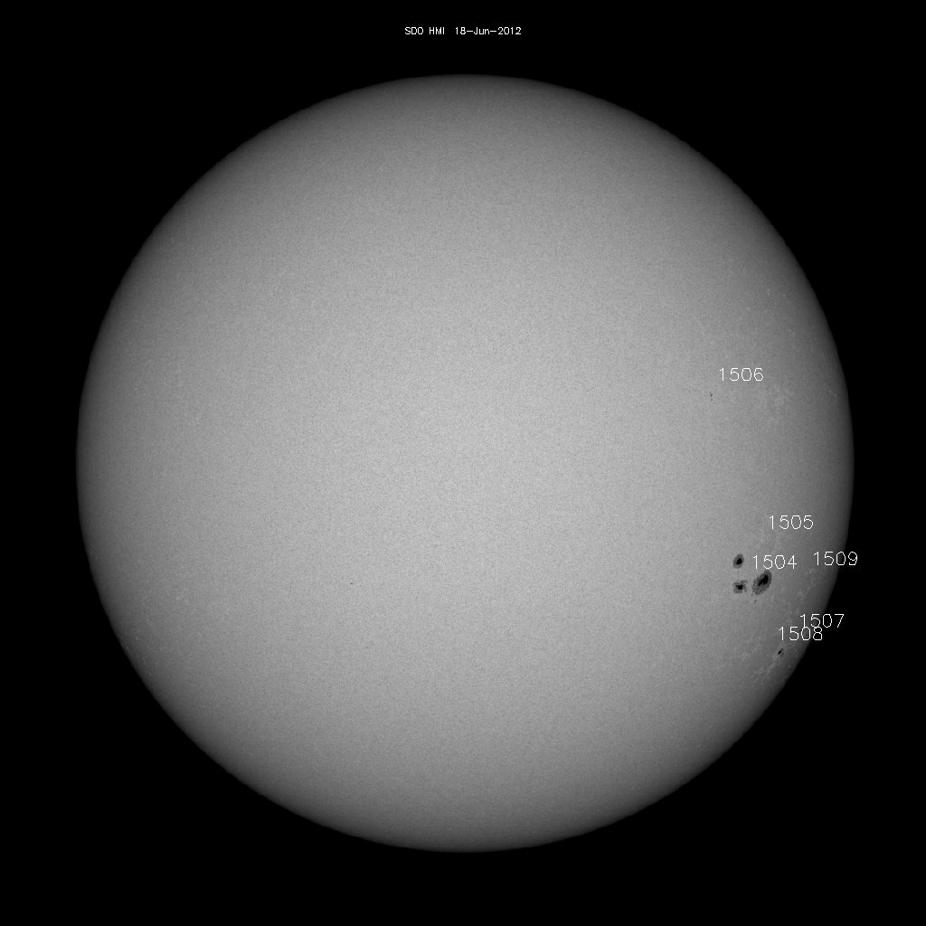 Sunspot regions