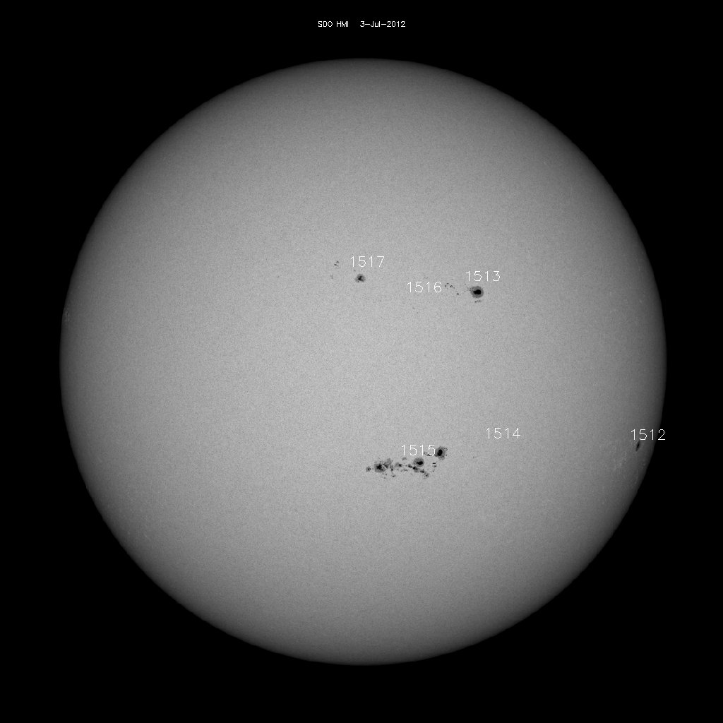 Sunspot regions