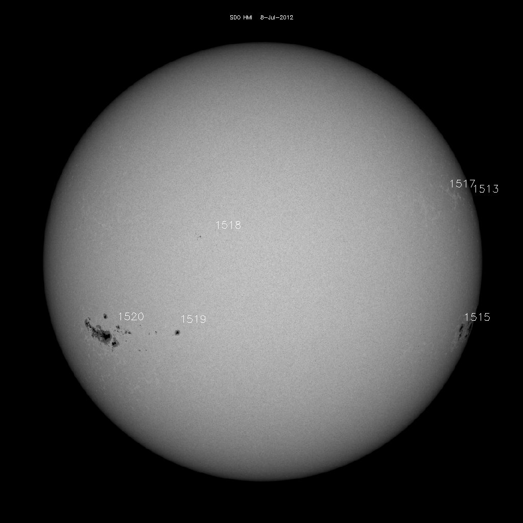 Sunspot regions