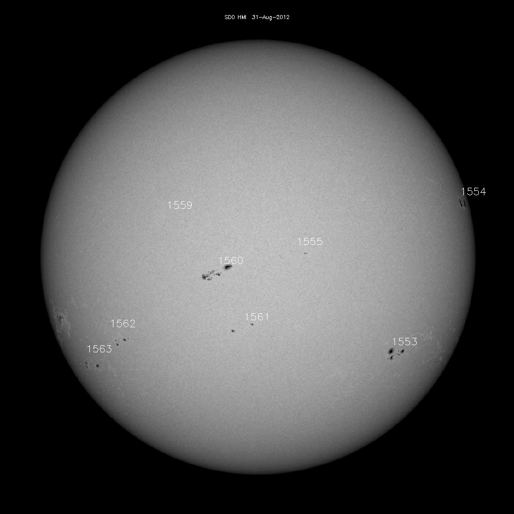 Sunspot regions