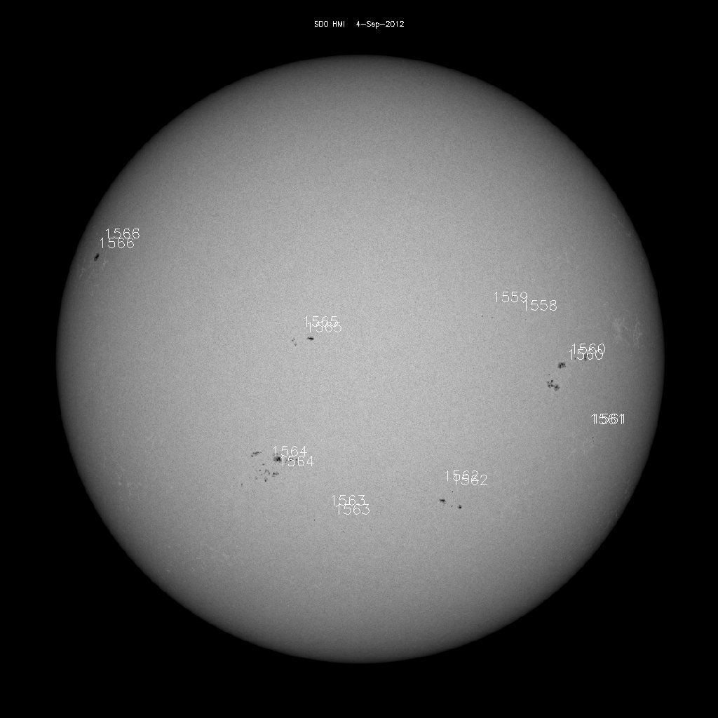 Sunspot regions