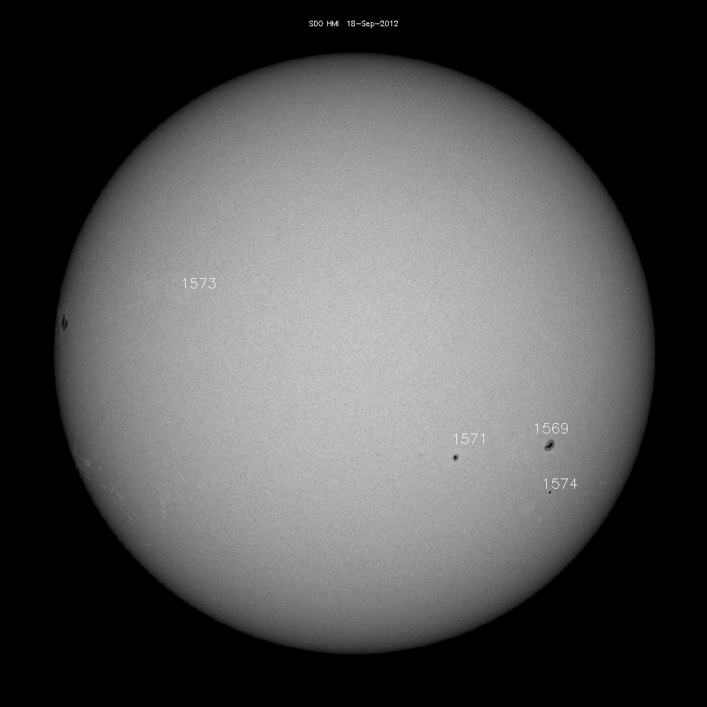 Sunspot regions