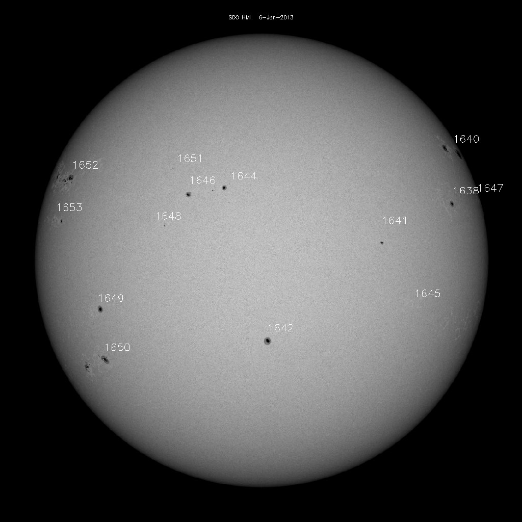 Sunspot regions