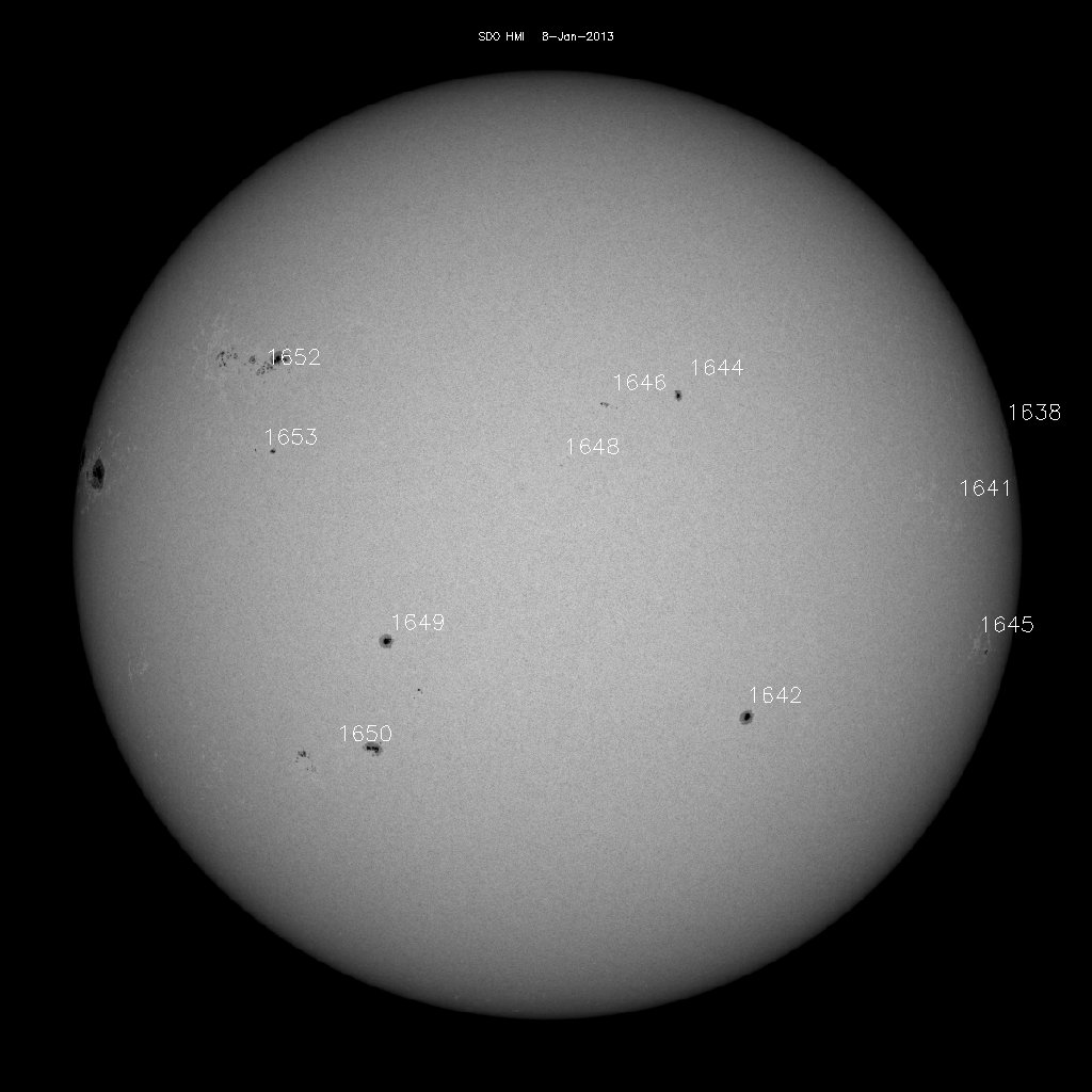 Sunspot regions