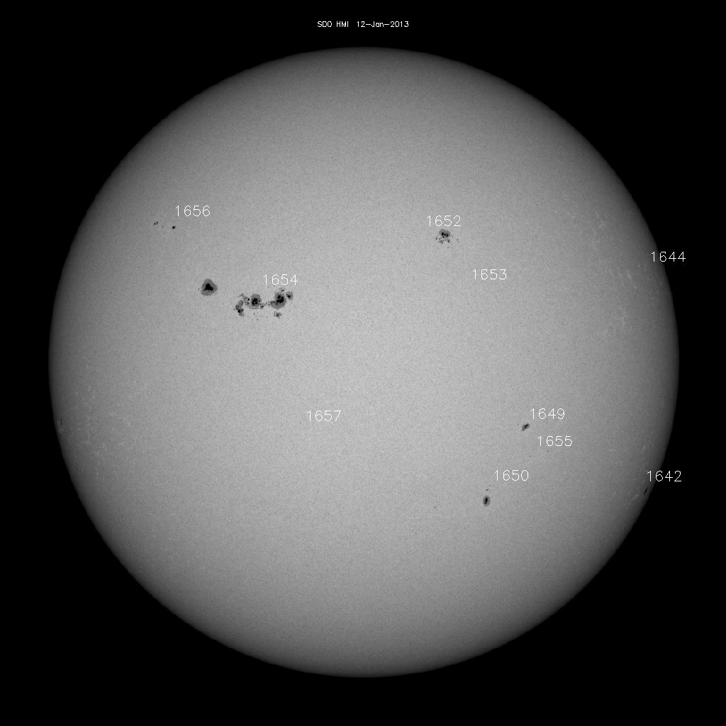 Sunspot regions