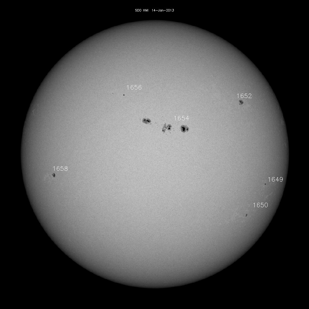 Sunspot regions