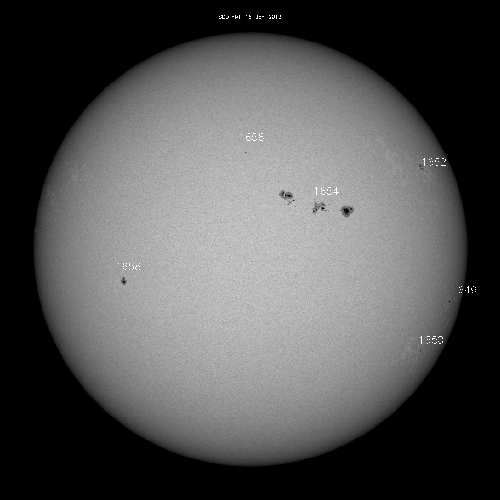 Sunspot regions