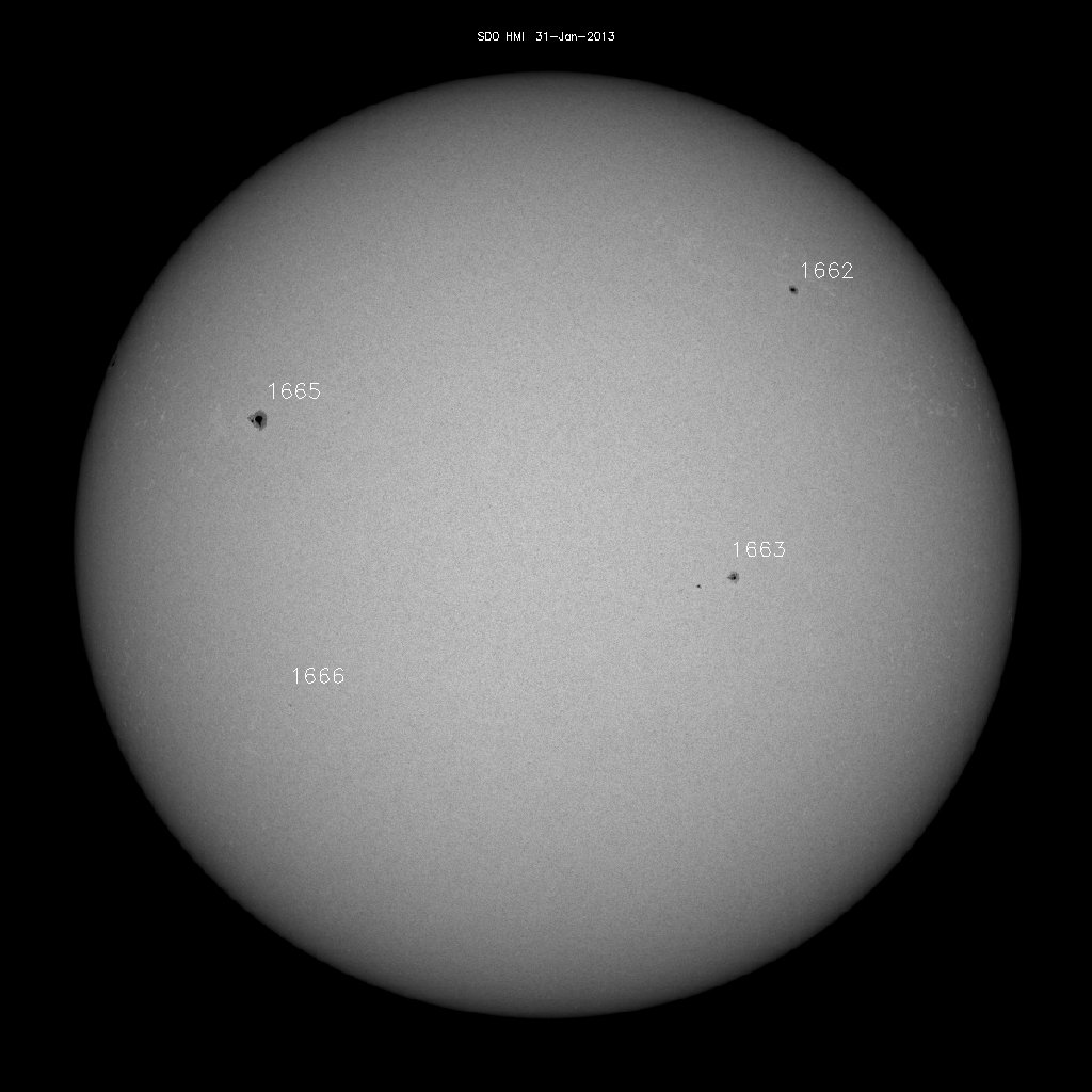 Sunspot regions