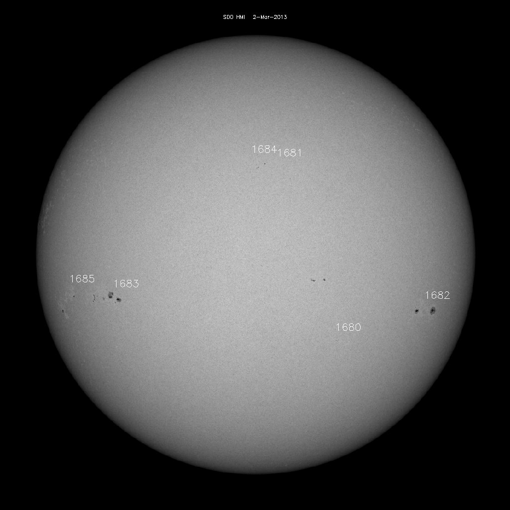 Sunspot regions