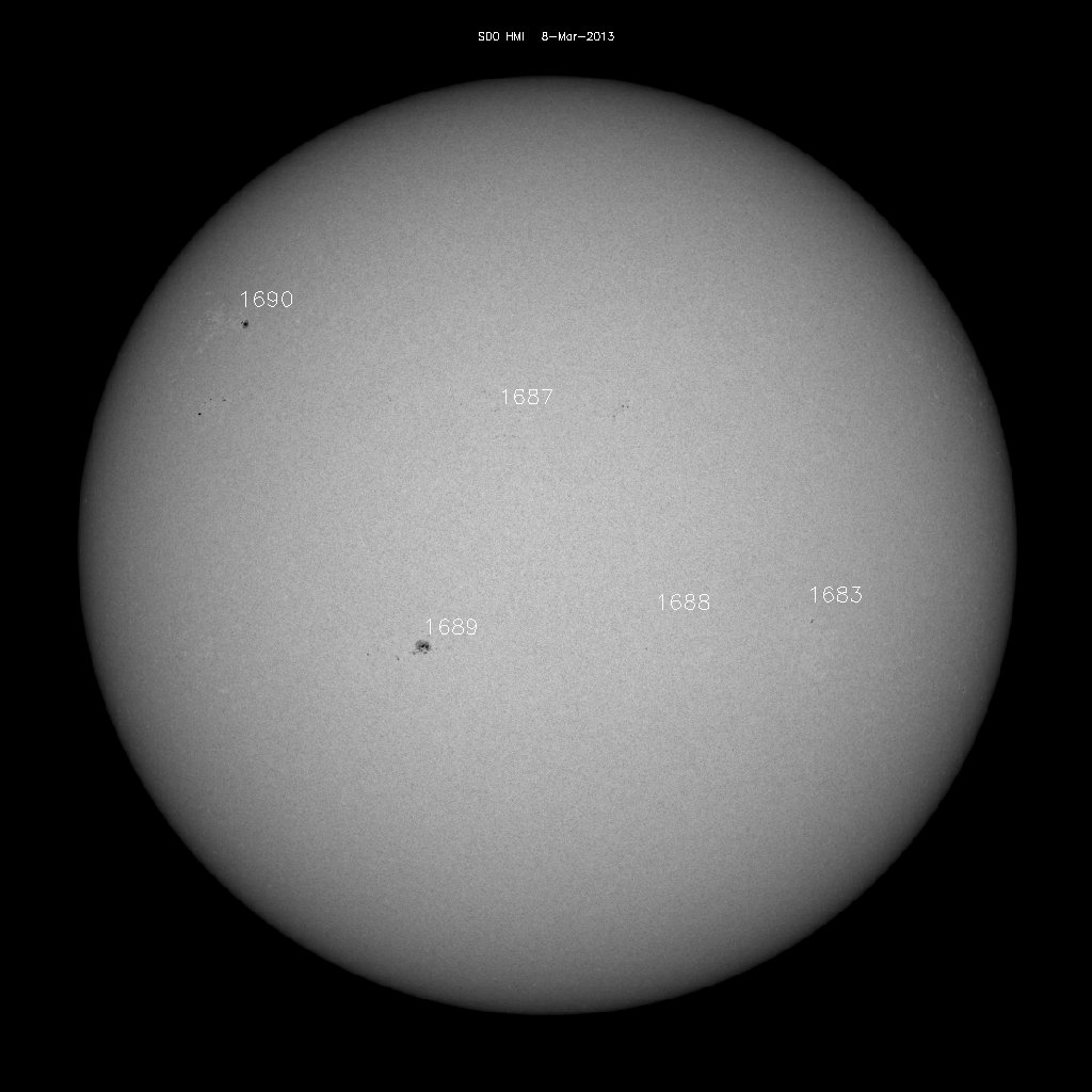 Sunspot regions