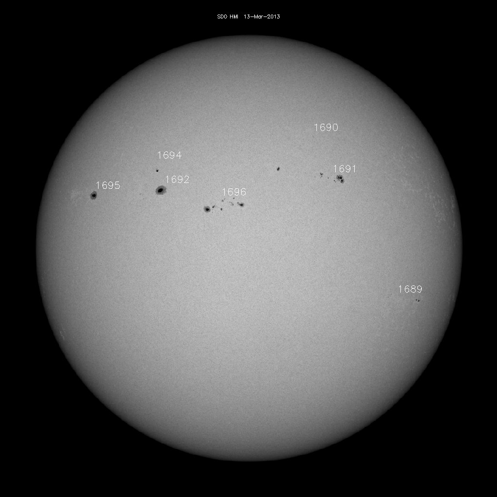 Sunspot regions