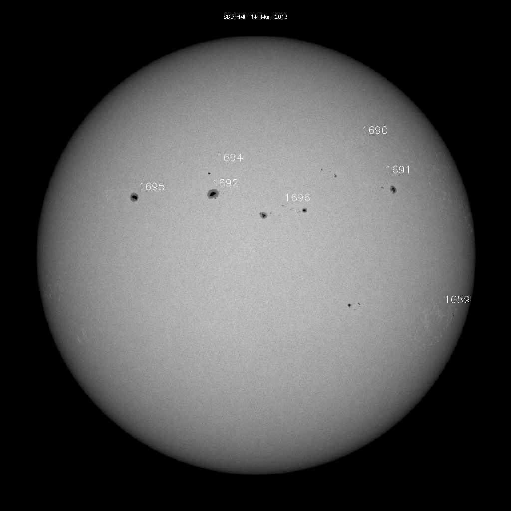 Sunspot regions