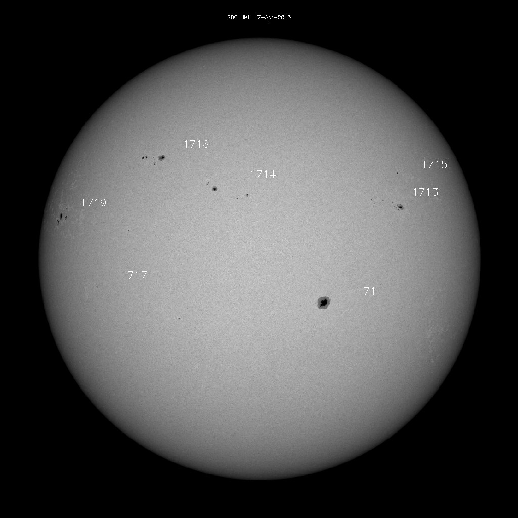 Sunspot regions