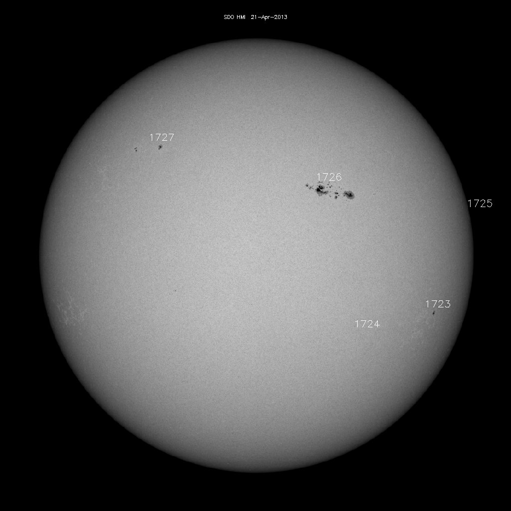 Sunspot regions