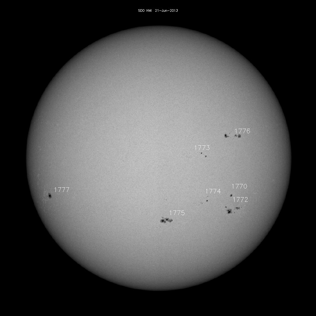 Sunspot regions