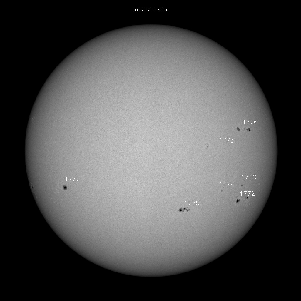 Sunspot regions