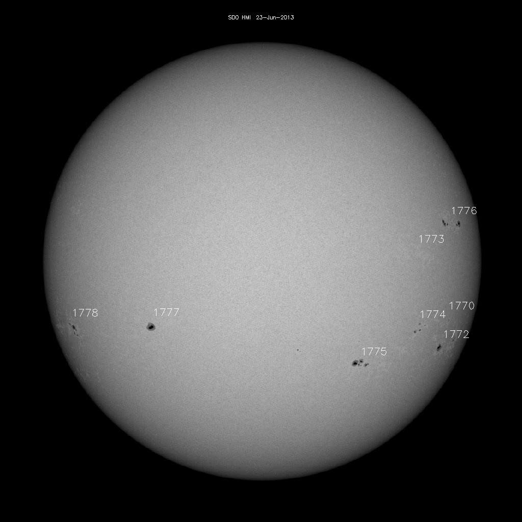 Sunspot regions