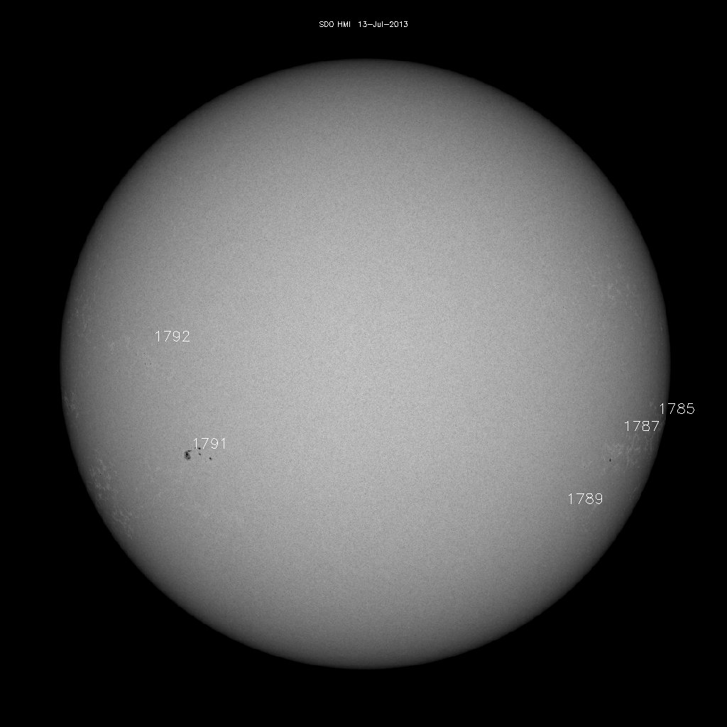 Sunspot regions